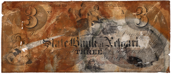 Unique New Jersey $3 Banknote Surfaces From Fabled S.S. Central America Sunken Treasure