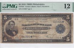 1918 $5 Federal Reserve Bank Note