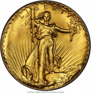 1907 Ultra High Relief Double Eagle PR69
